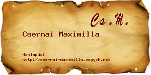 Csernai Maximilla névjegykártya